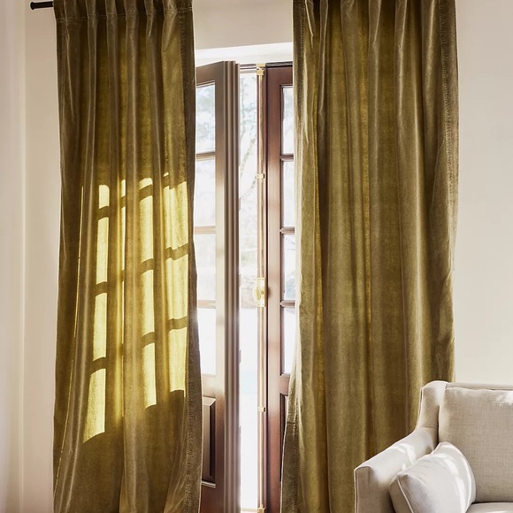Other - NWT Trova Washed Velvet Curtain Panel from Anthropologie